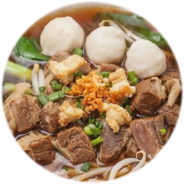 Gui Tio Naam, Nudelsuppe mit Rindfleisch und Fischbällchen