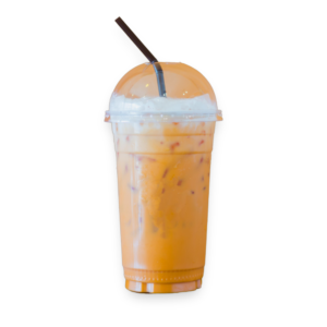 Schwarzer Thai-Eistee mit gesüßter Milch